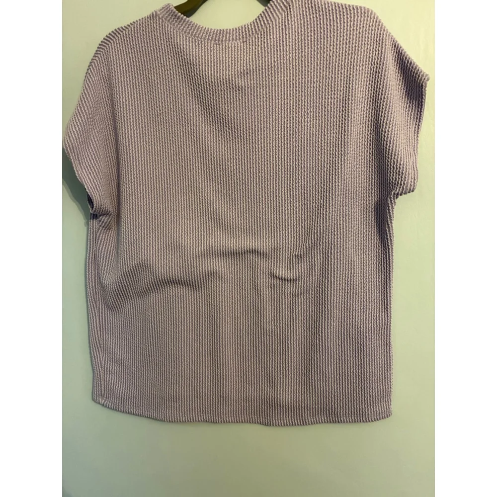 0146 NWOT les amis Size Small Purple Ribbed Sleeveless Shirt - Picture 5 of 7